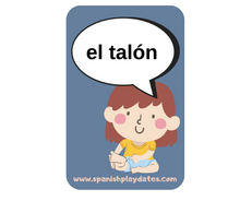 Load image into Gallery viewer, Spanish "Body Parts" Flashcards for Kids - Interactive Language Exploration with Playful Imagery"